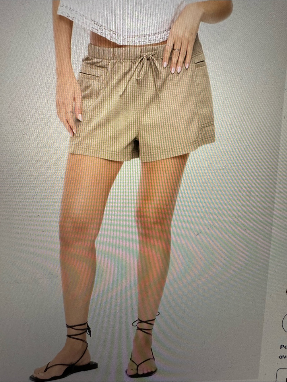Old Navy Women's Drawstring Bermuda Shorts in Khaki